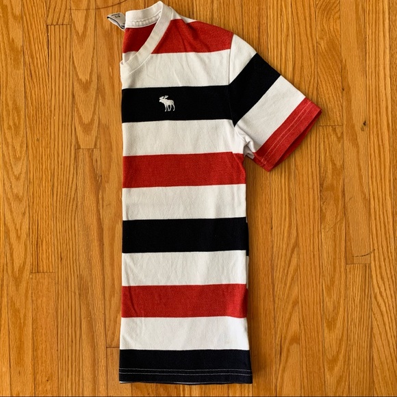 ABERCROMBIE AND FITCH KIDS STRIPED COLOURED T-SHIRT - Picture 4 of 4